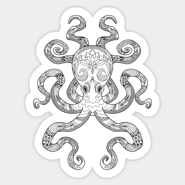 Color Me Octopus Sticker by theMeticulousWhim